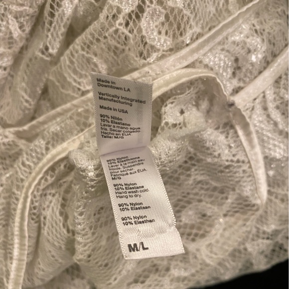 American apparel - white/cream lace t shirt - Picture 3 of 3